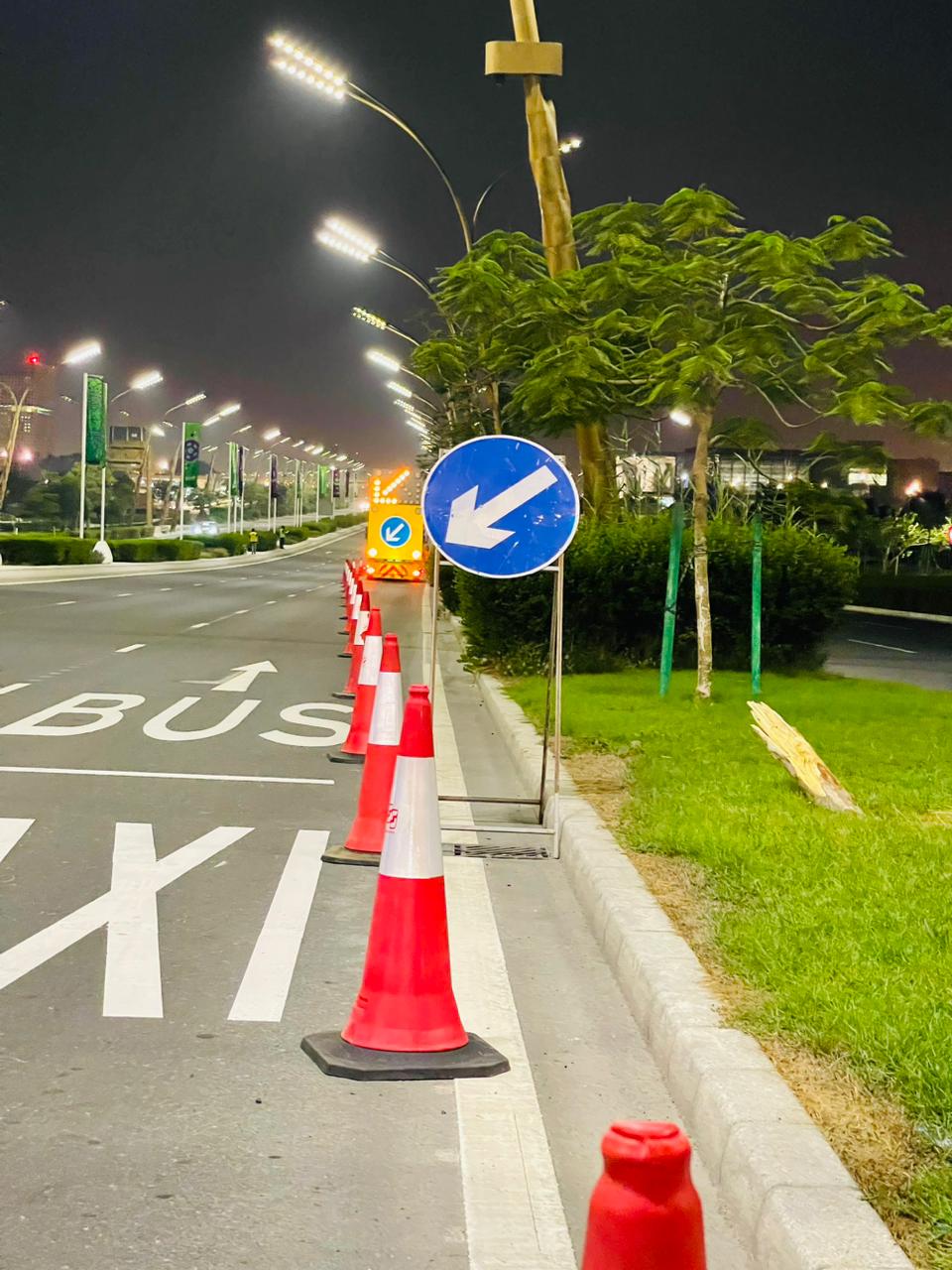 Complex traffic diversion plan implementation in Qatar